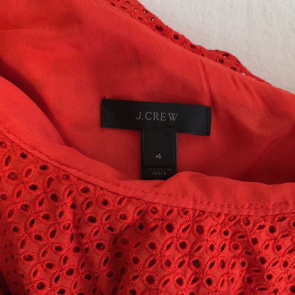 J.Crew one-shoulder eyelet ruffle shirt - Picture 2 of 3